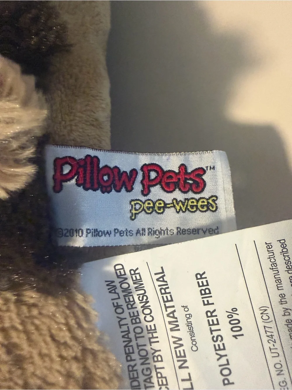 Pillow Pets Pee-Wees Tan Brown Dog Plush Stuffed Animal Travel Pillow 11 inch